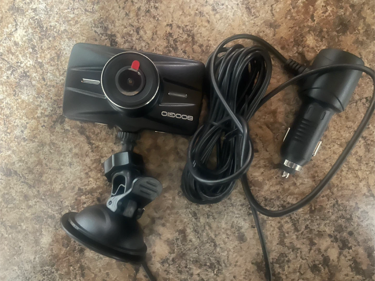 BOOGIIO Dash Cam with Car Charger and Suction Mount