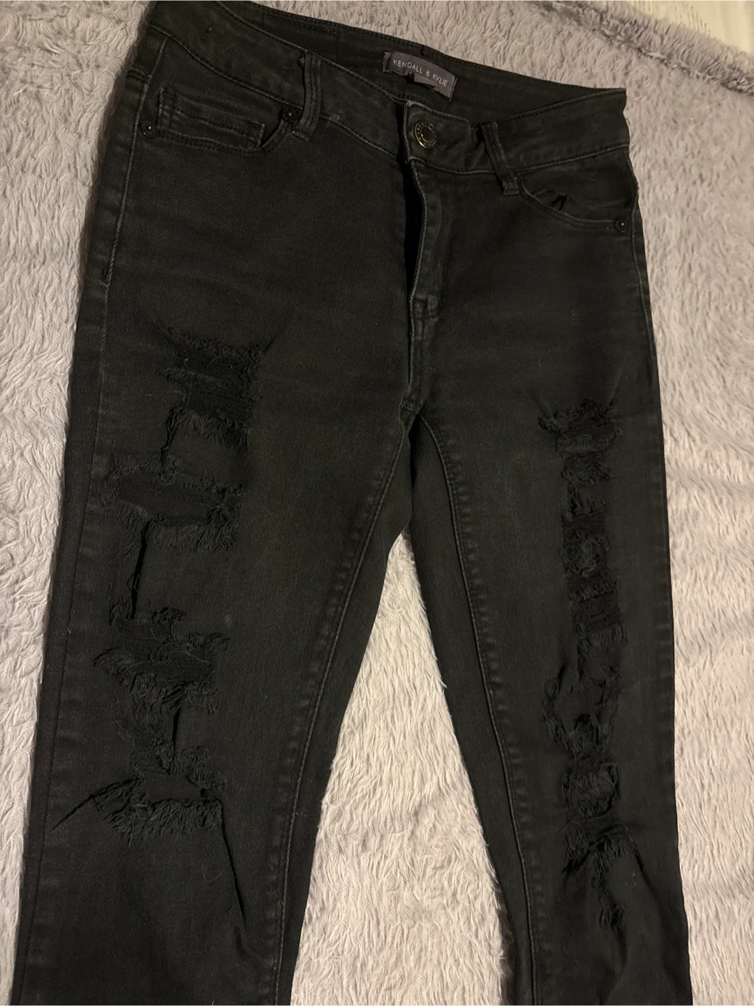 Kendall & Kylie Black Distressed Skinny Jeans - photo 3