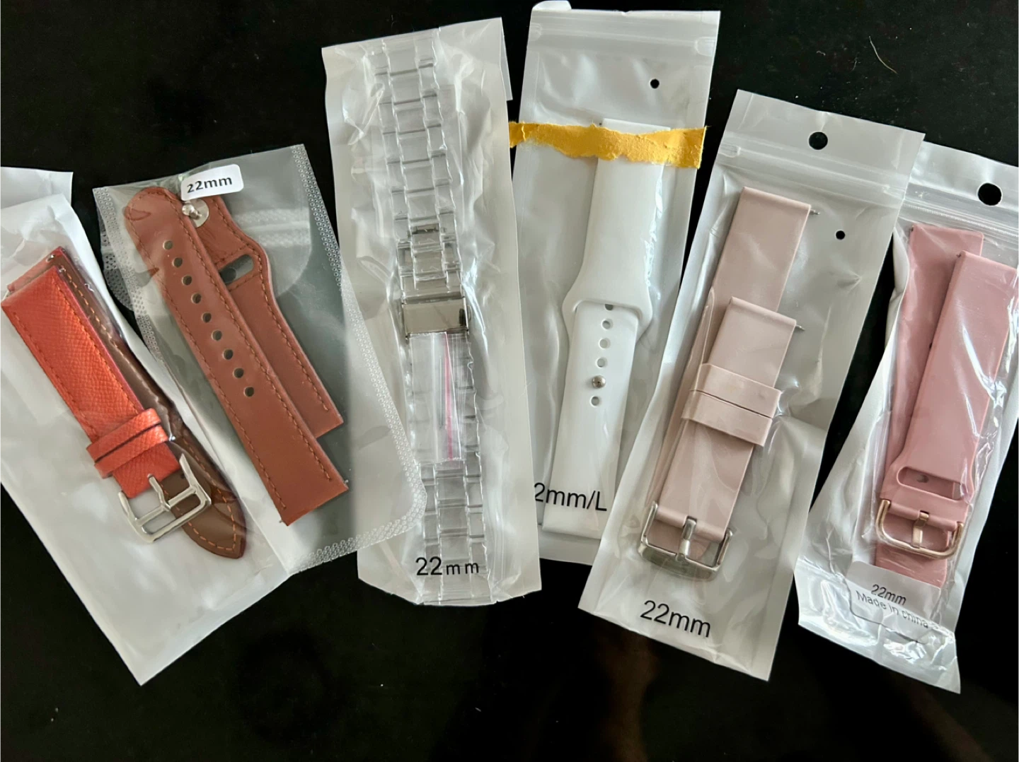 Lot of 5 Watch Bands - 22mm