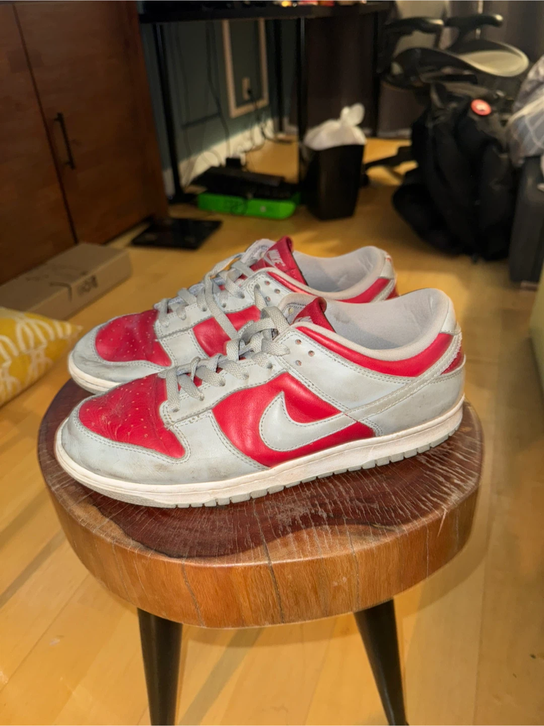 Nike Dunk Low Red and Grey Sneakers