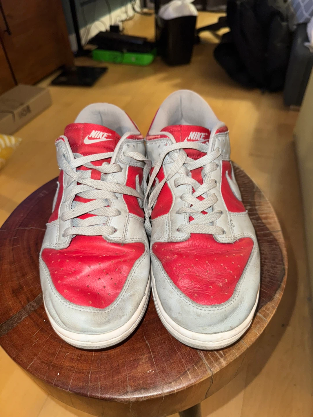Nike Dunk Low Red and Grey Sneakers - photo 3