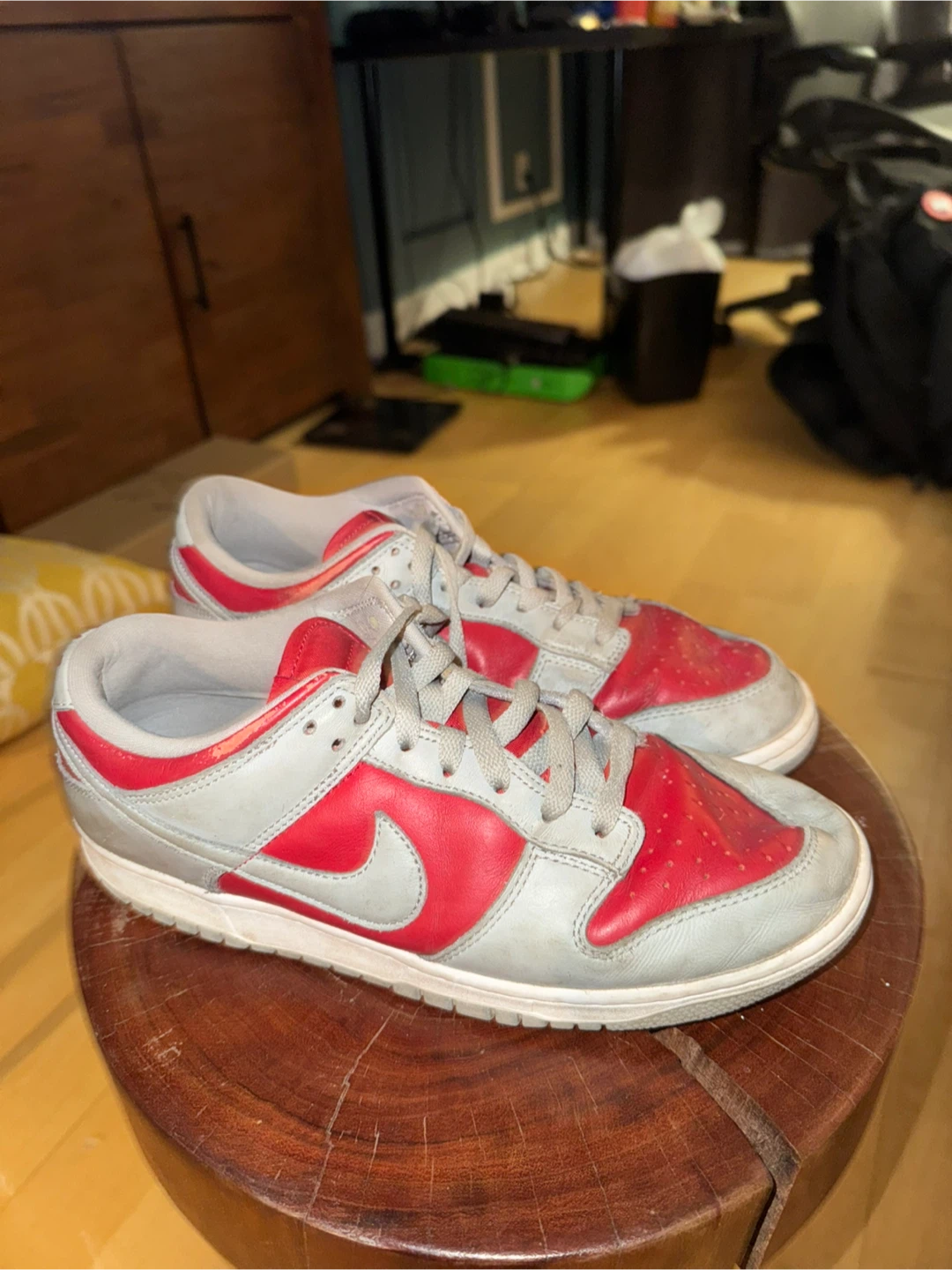 Nike Dunk Low Red and Grey Sneakers - photo 2