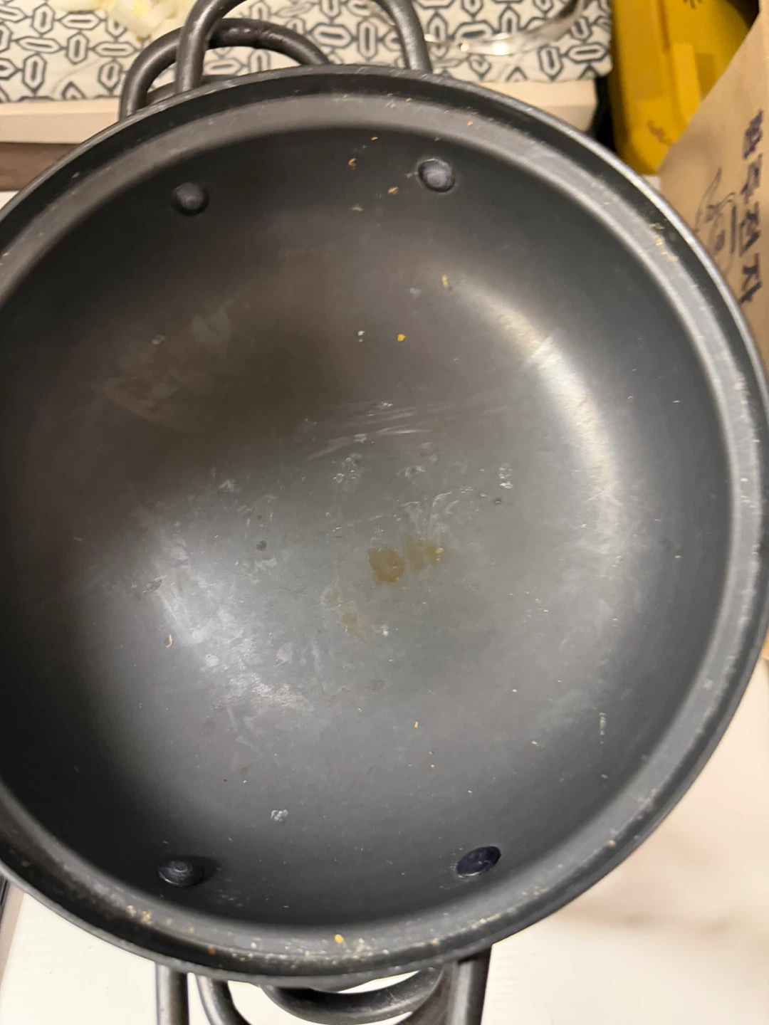Lot of 7 Black Wok with Handles 10 inches - photo 2