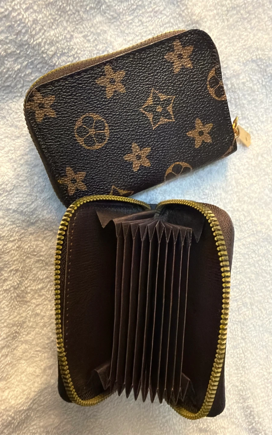 Brown Monogram Print Card Holder Wallet - photo 3