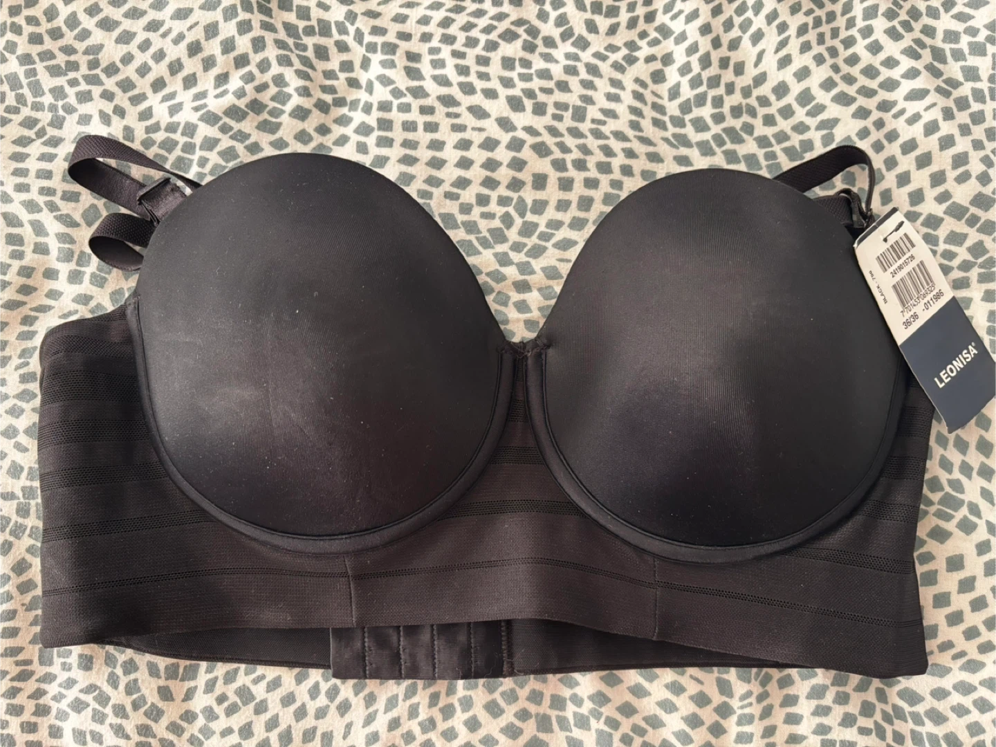 Leonisa Black Strapless Corset Bra Size 36 - photo 2