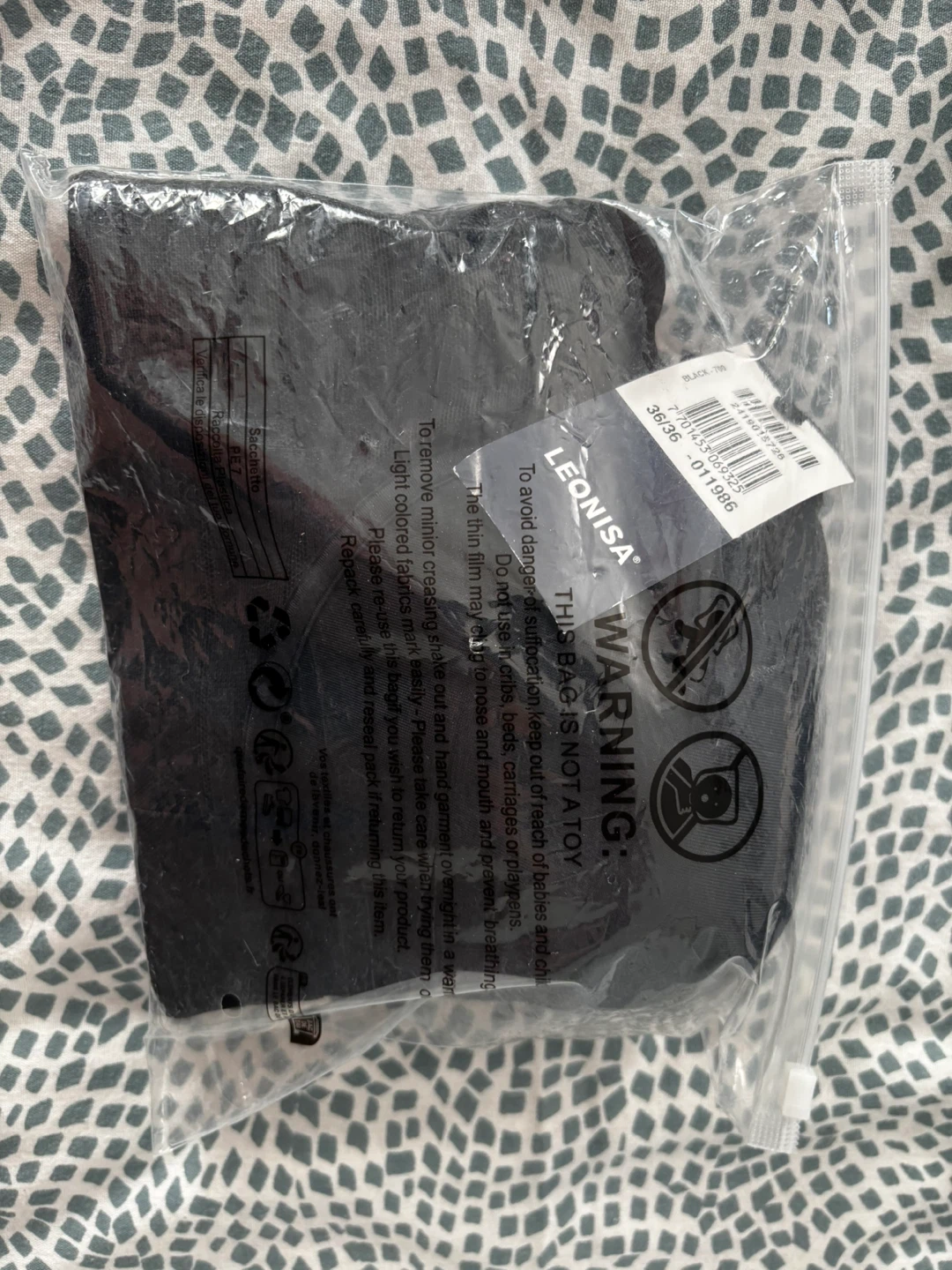 Leonisa Black Strapless Corset Bra Size 36