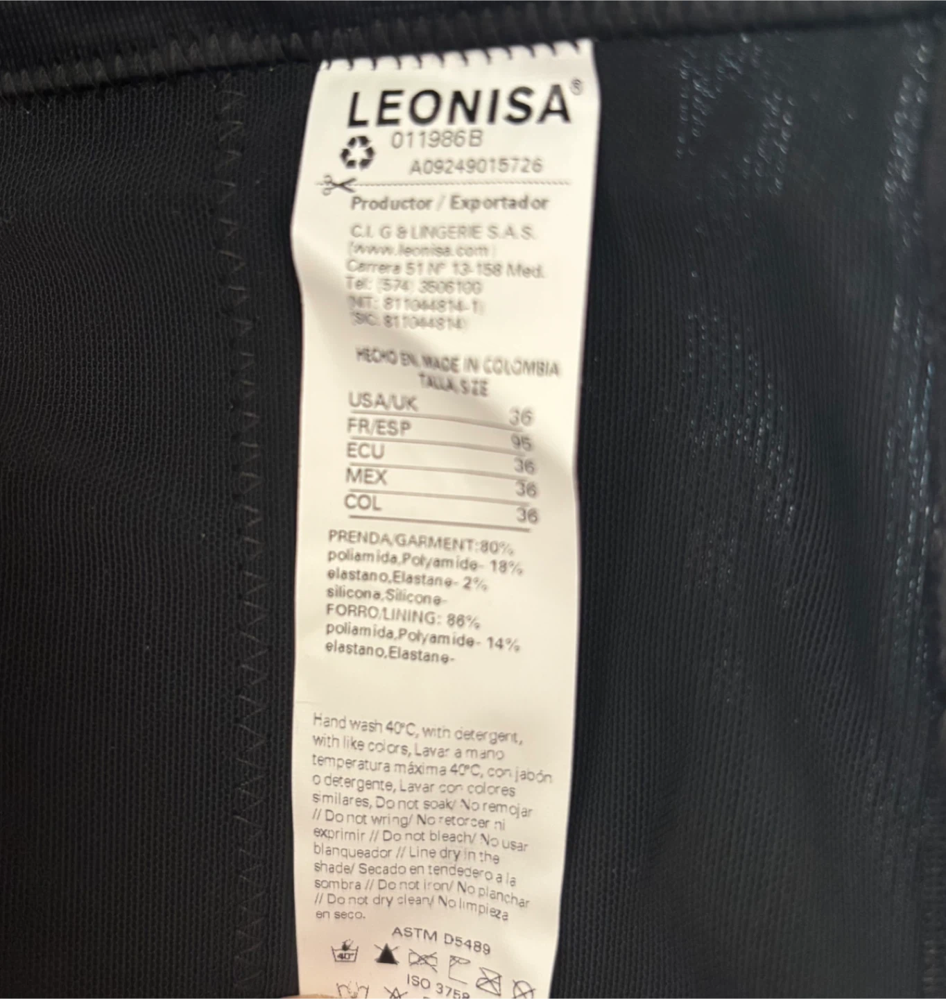 Leonisa Black Strapless Corset Bra Size 36 - photo 4