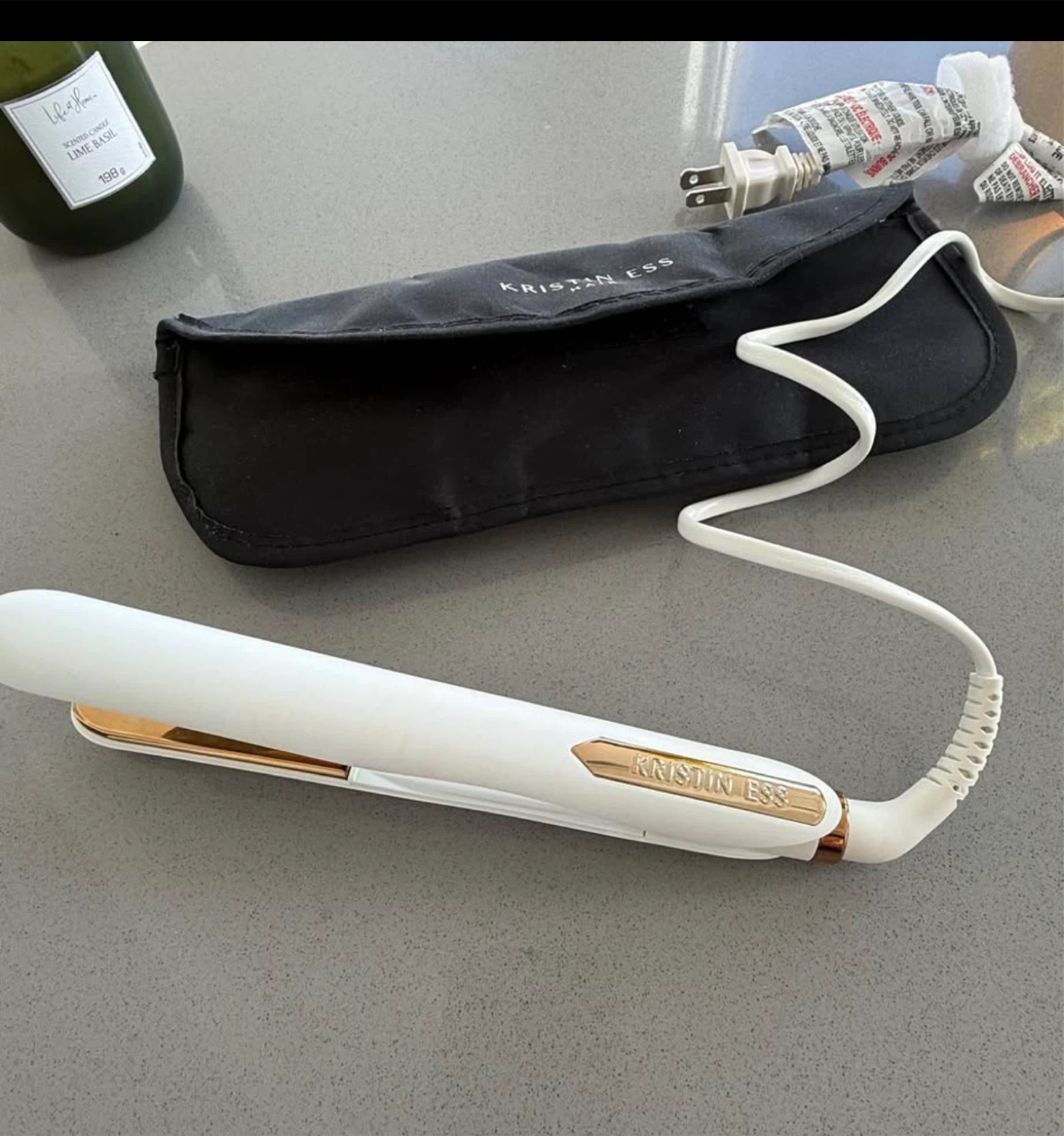 Kristin Ess Hair Flat Iron with Travel Pouch