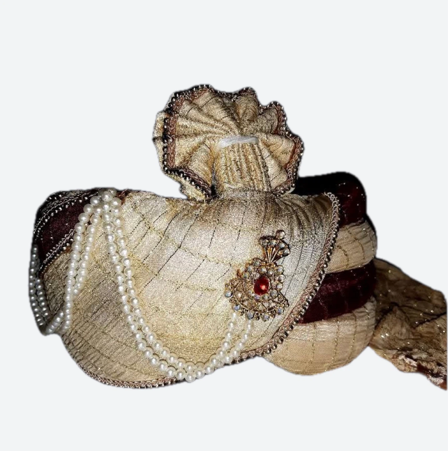 Embroidered Sherwani with Turban and Scarf - photo 4