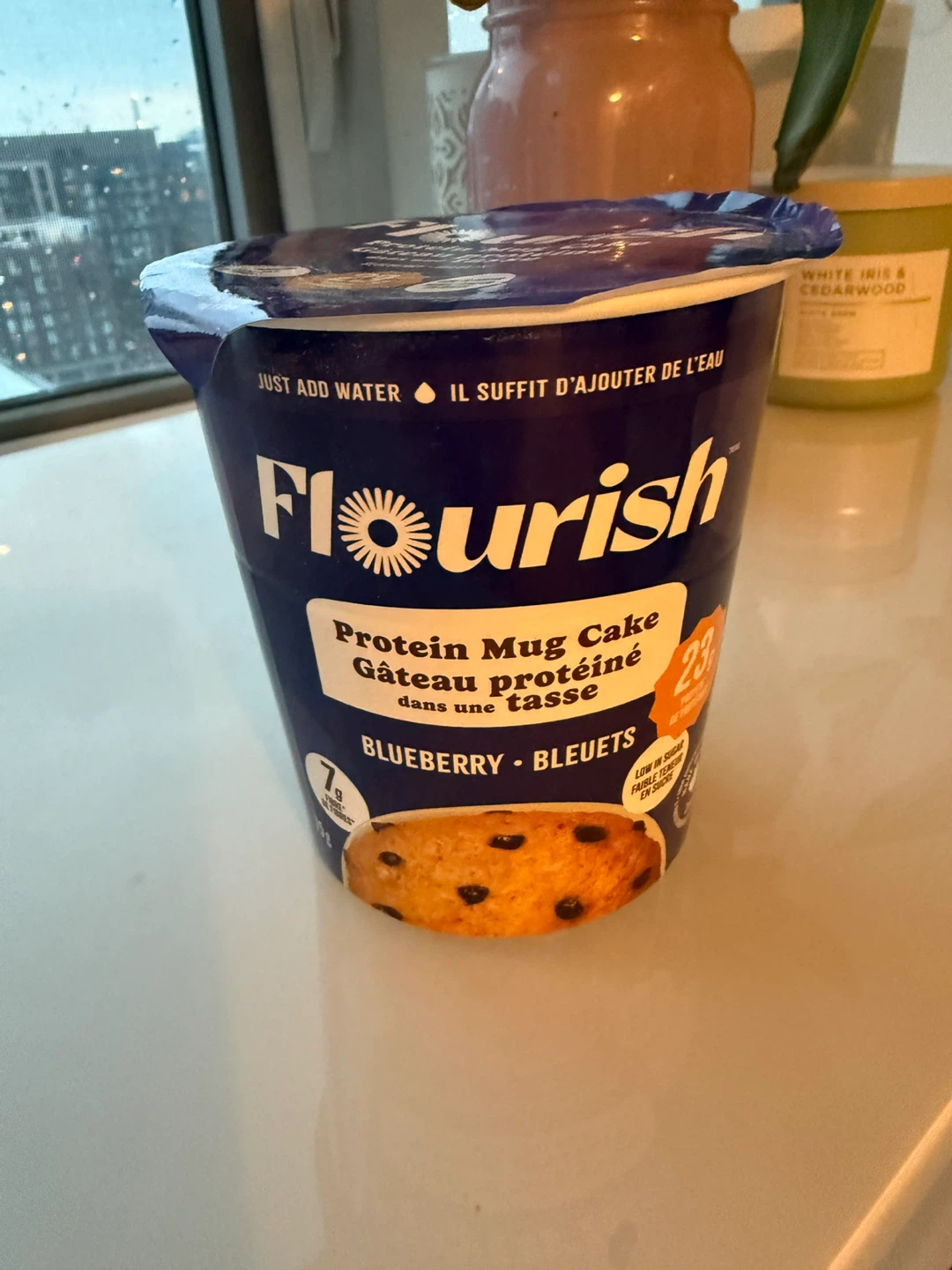 New Flourish Protein Mug Cake - Blueberry