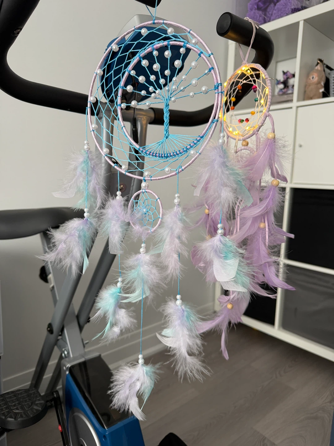 Dreamcatcher with Lights and Feathers