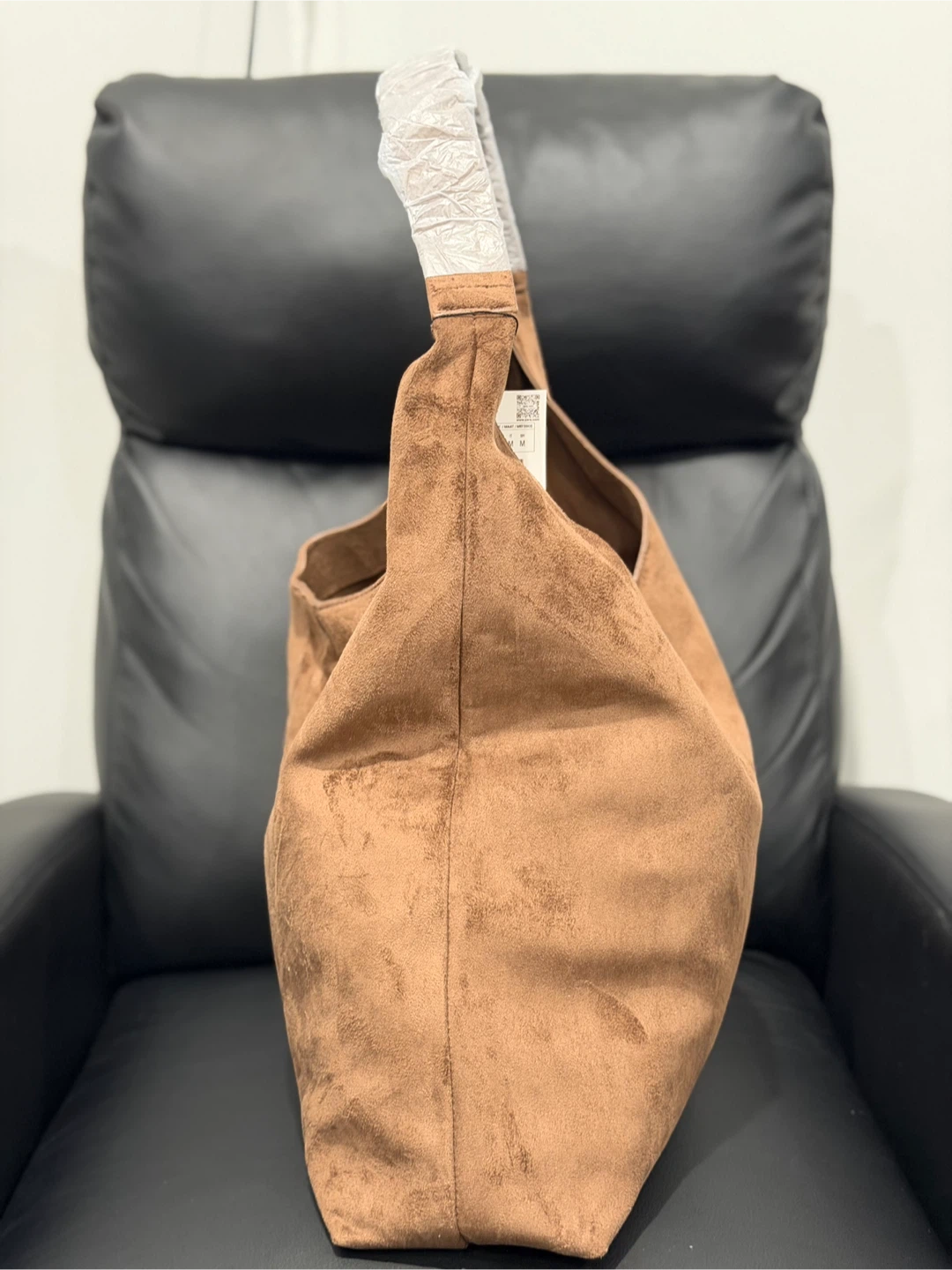 ZARA Brown Suede Hobo Bag