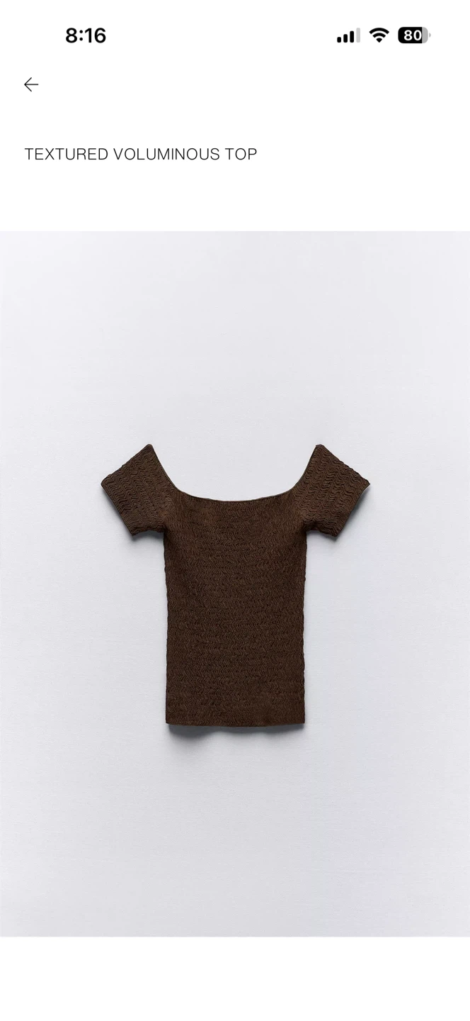 Textured Zara Top - Size M