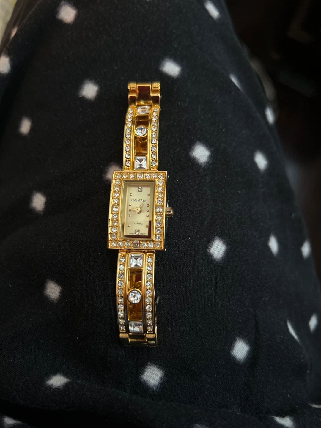 Cote d'Azur Women's Gold Tone Crystal Watch