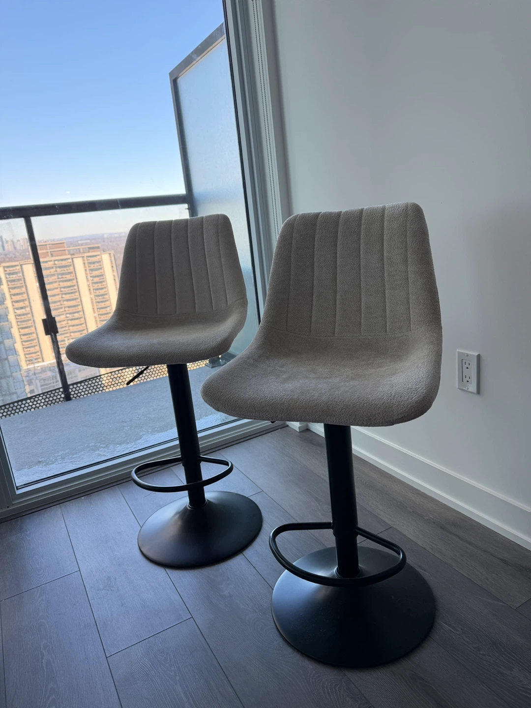 Adjustable Swivel Bar Stools - Set of 2
