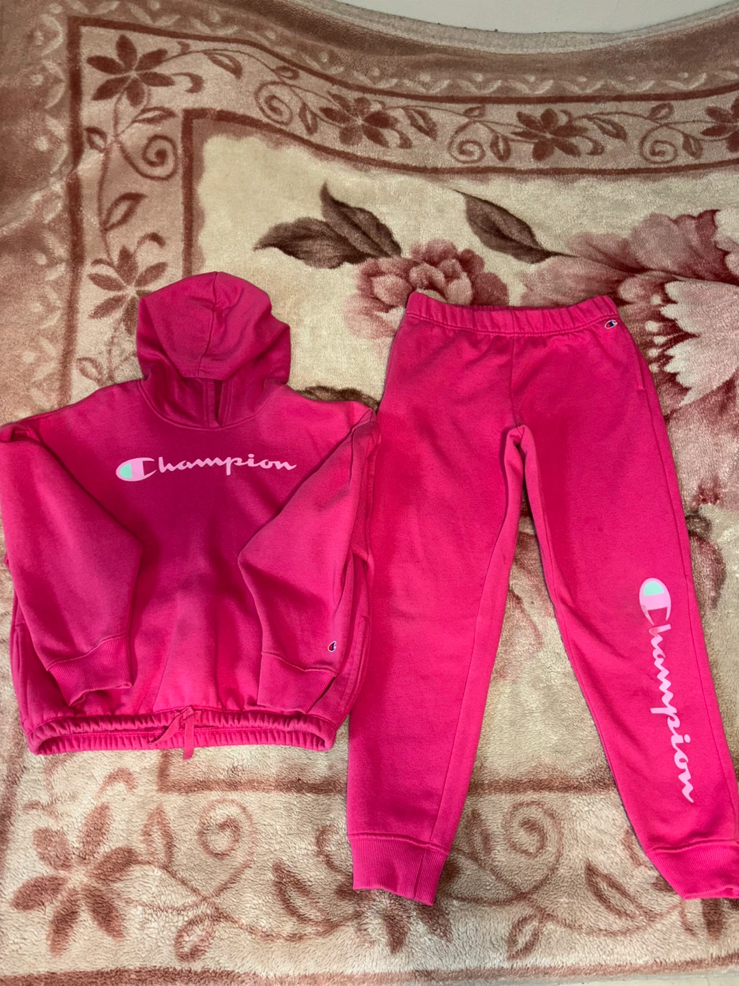 Champion Pink Hoodie and Jogger Set Kids Size 12