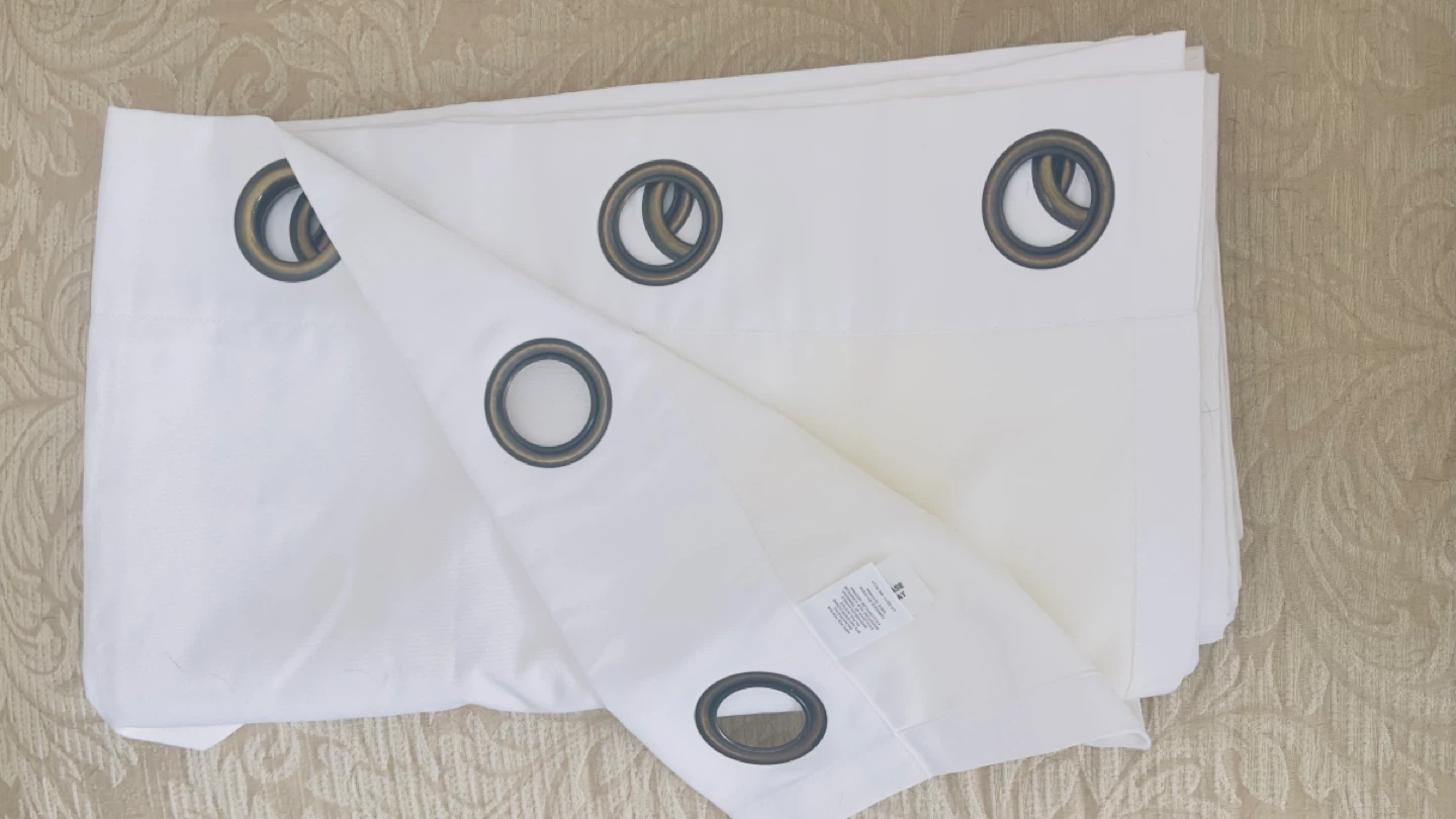 One 7’ White Grommet Curtains - photo 2