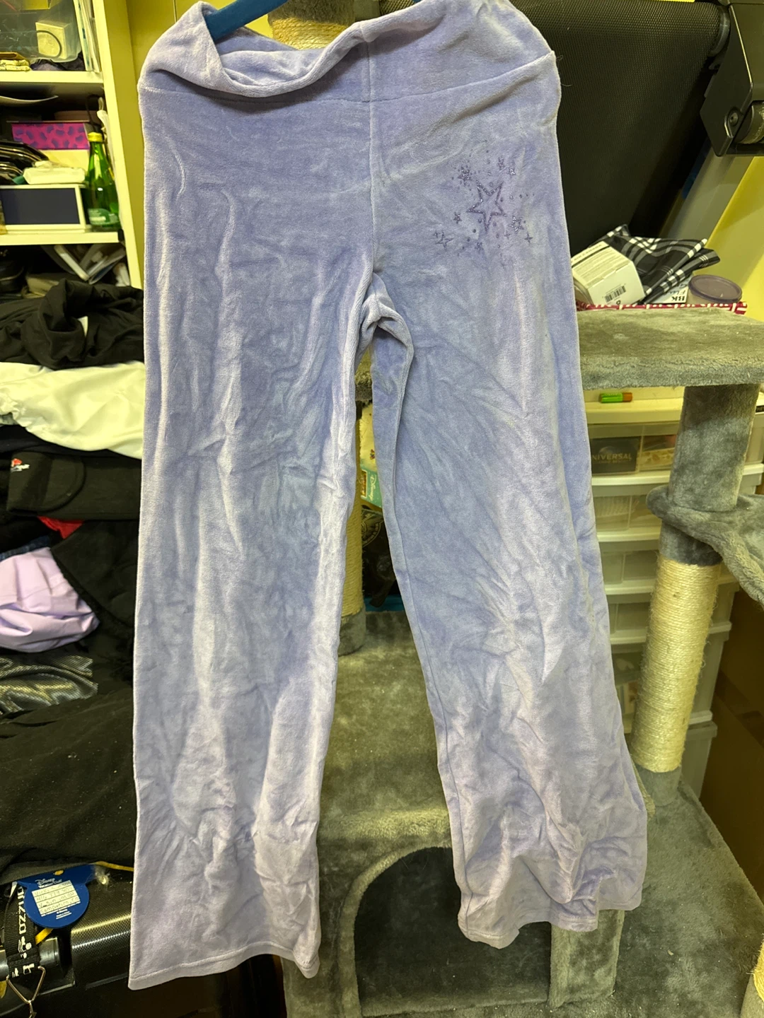 Purple Velour Pants Girls Size 6X/7