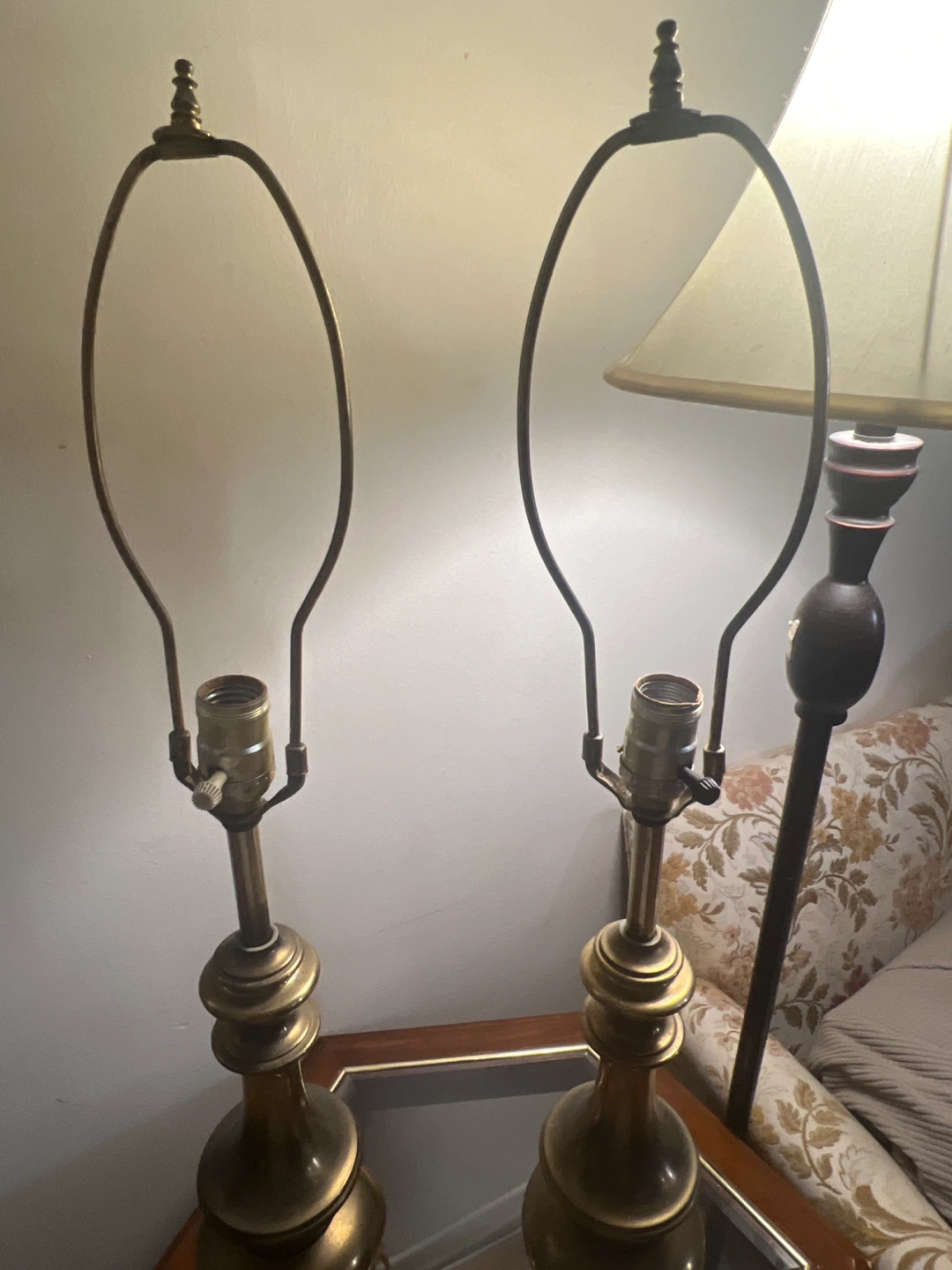 Pair of Vintage Brass Table Lamps - photo 4