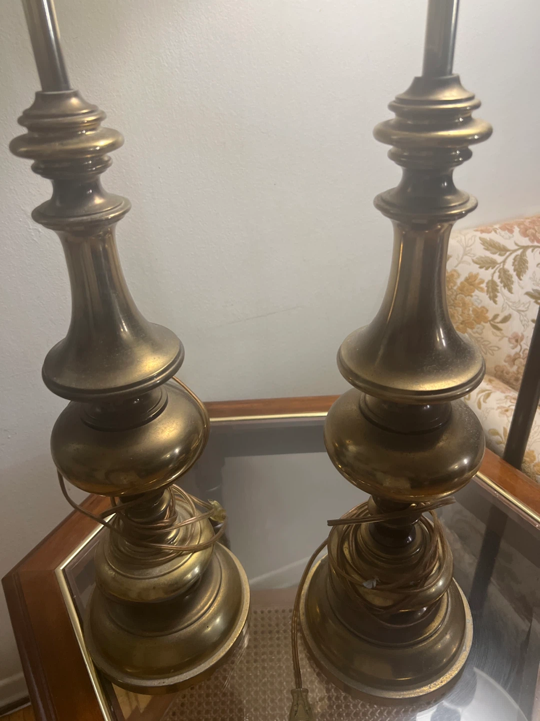 Pair of Vintage Brass Table Lamps - photo 3