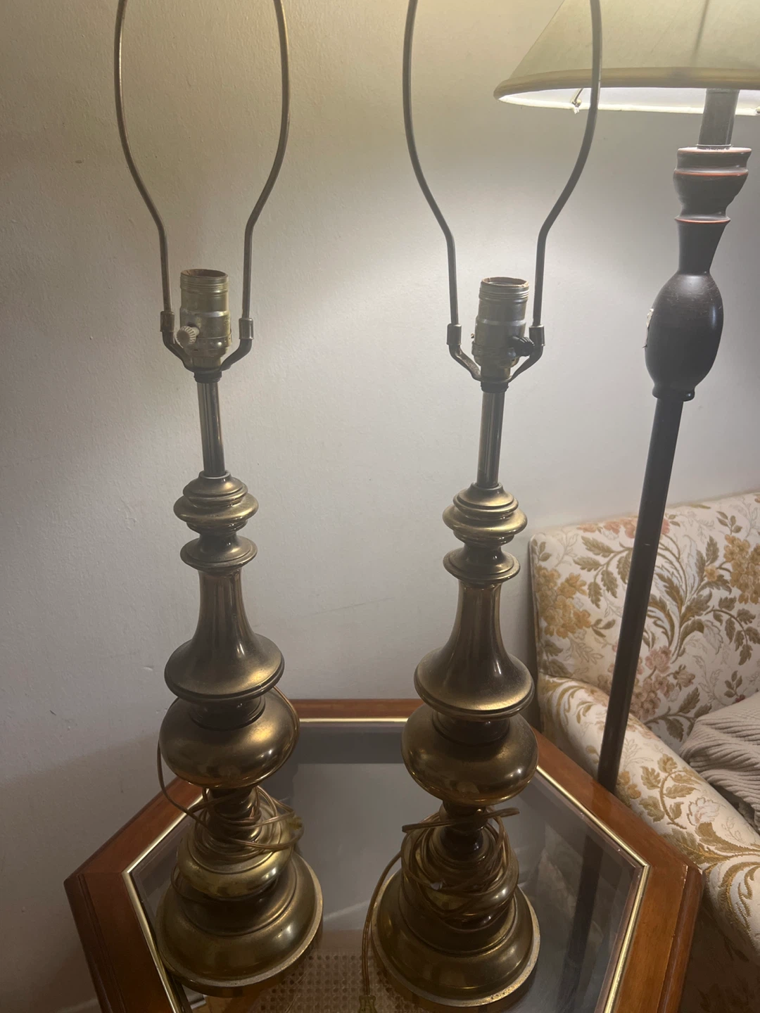 Pair of Vintage Brass Table Lamps