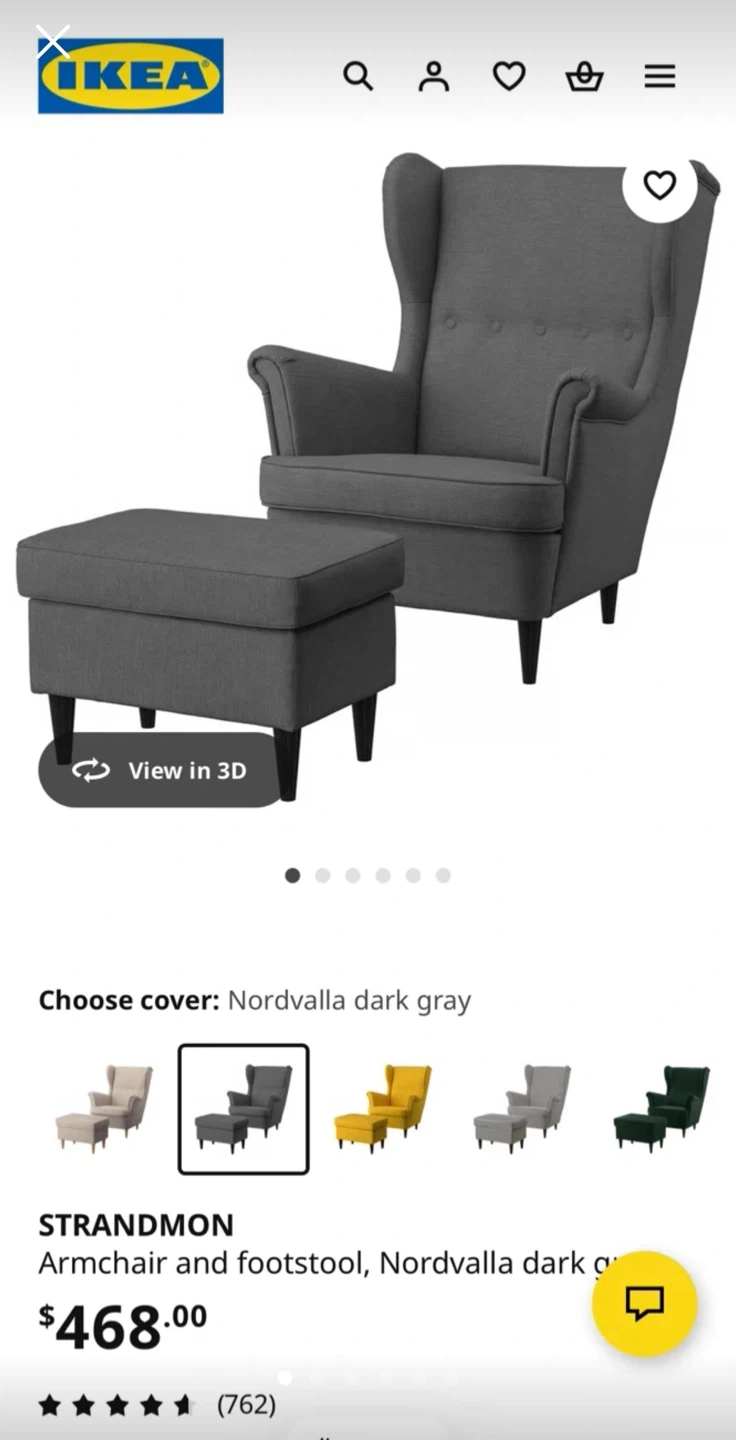 Chair IKEA STRANDMON - Dark Gray - photo 4