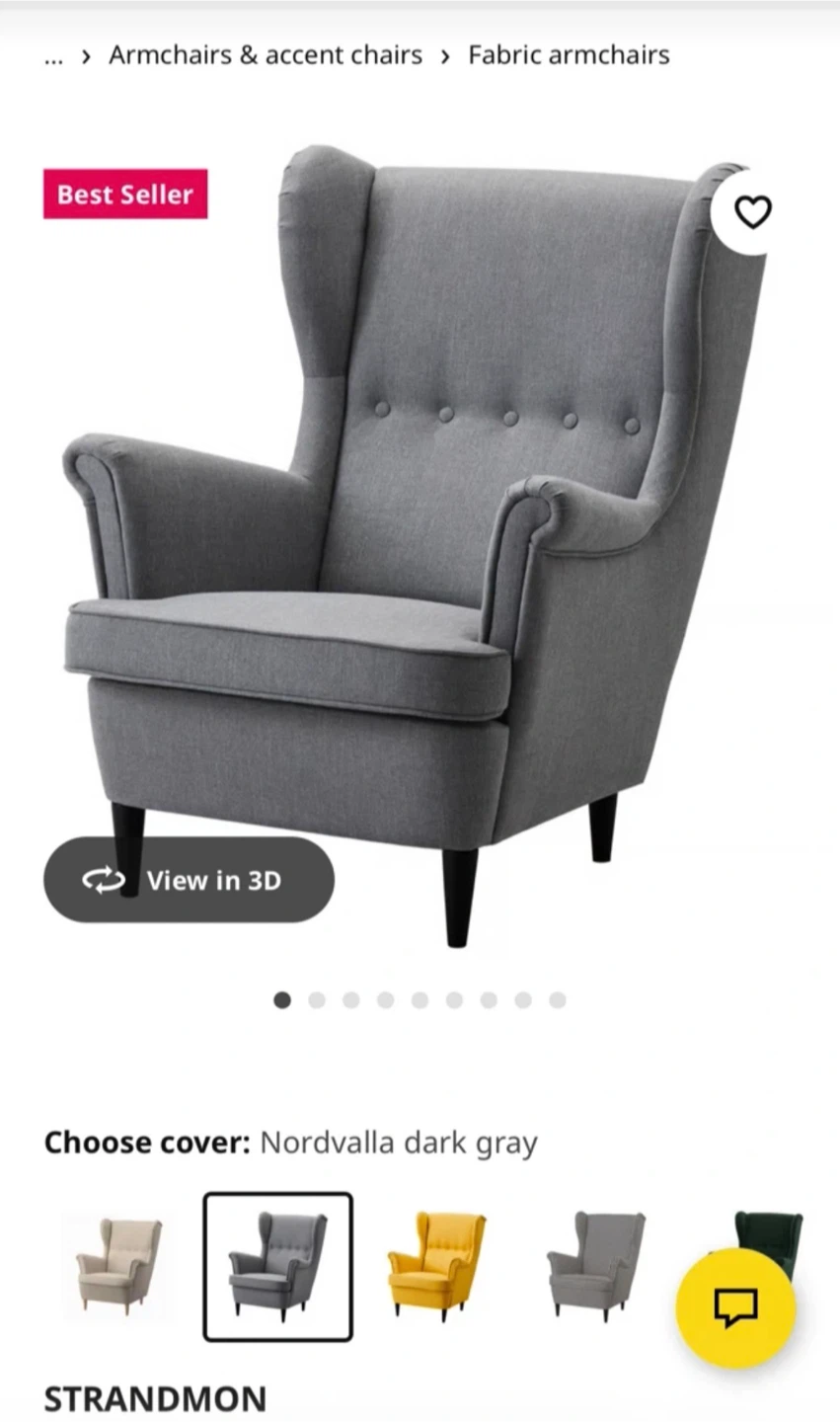 Chair IKEA STRANDMON - Dark Gray - photo 3