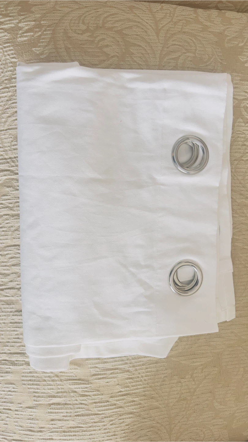 8’ White Grommet Curtains