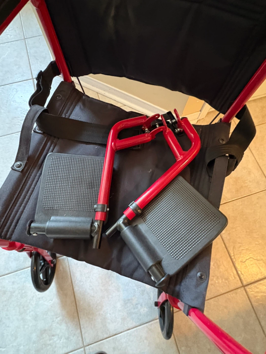 Drive Medical Red Transport Wheelchair - photo 2