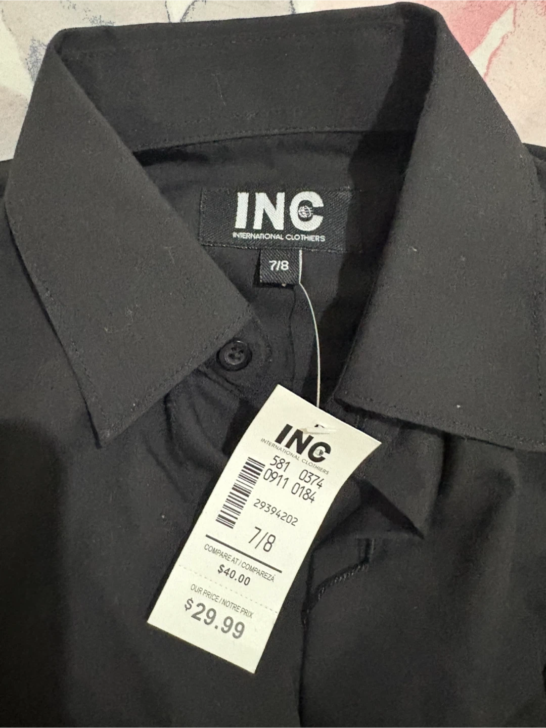 Childrens Black Button-Up long sleeve 7/8 - photo 2
