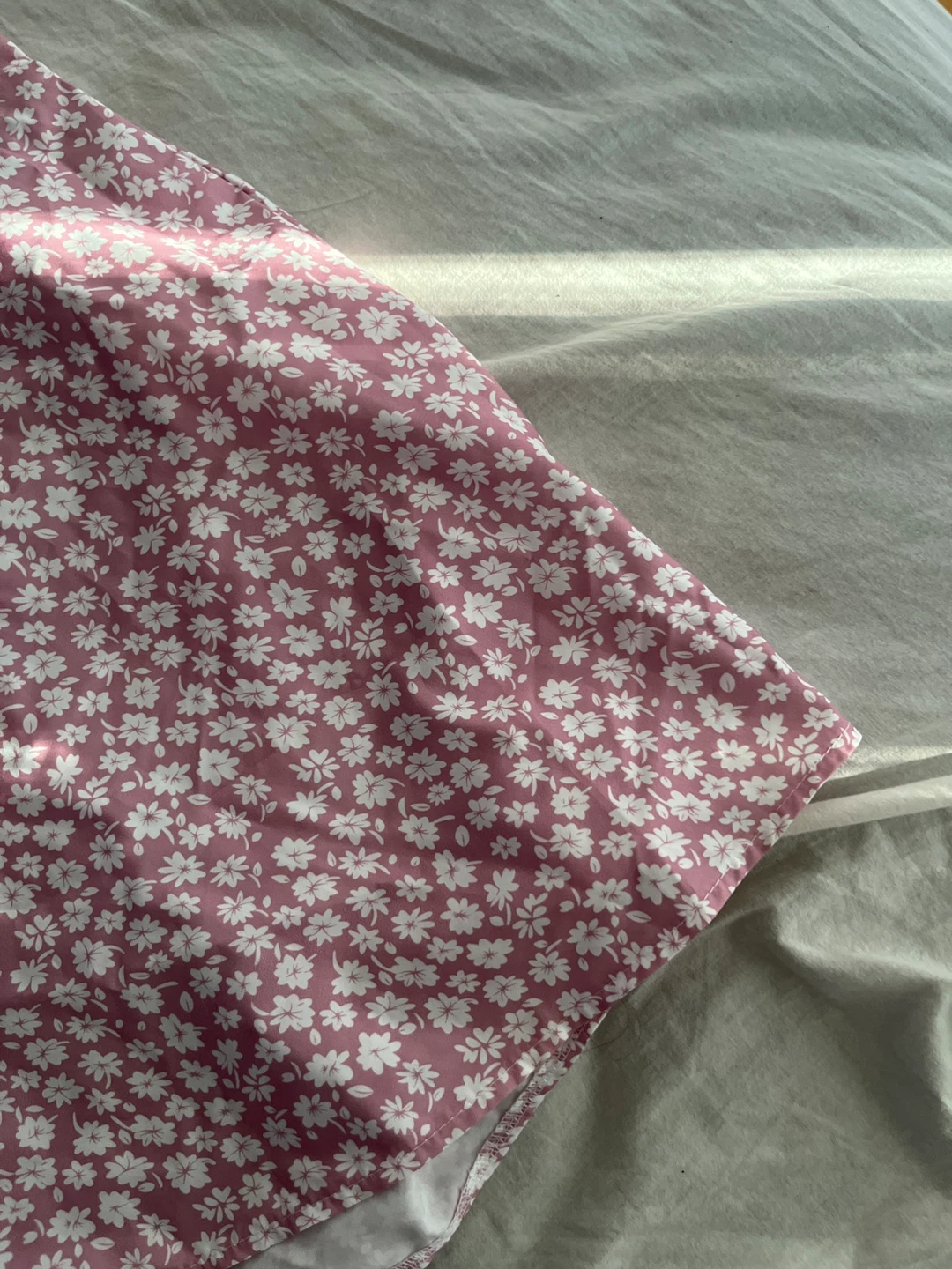 Pink Floral Sundress with Tie Straps - photo 3