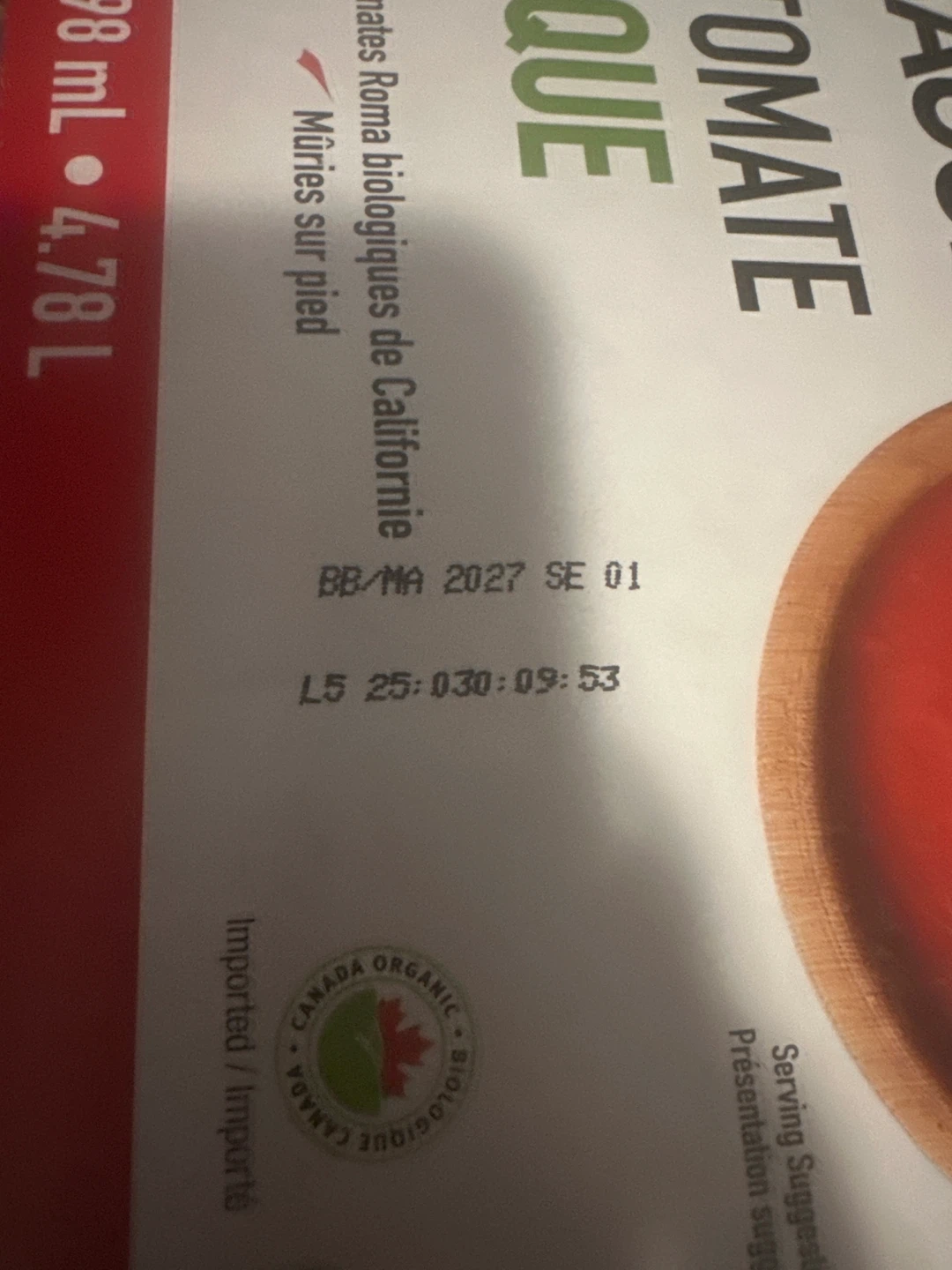 Kirkland Signature Organic Tomato Sauce, 12 x 398 mL - photo 2