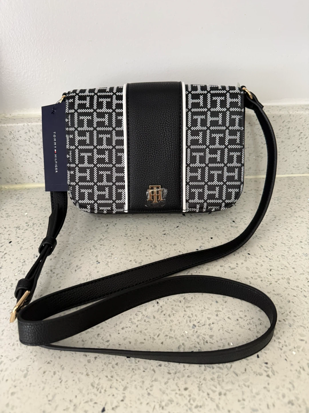 Tommy Hilfiger Crossbody Bag Black Monogram