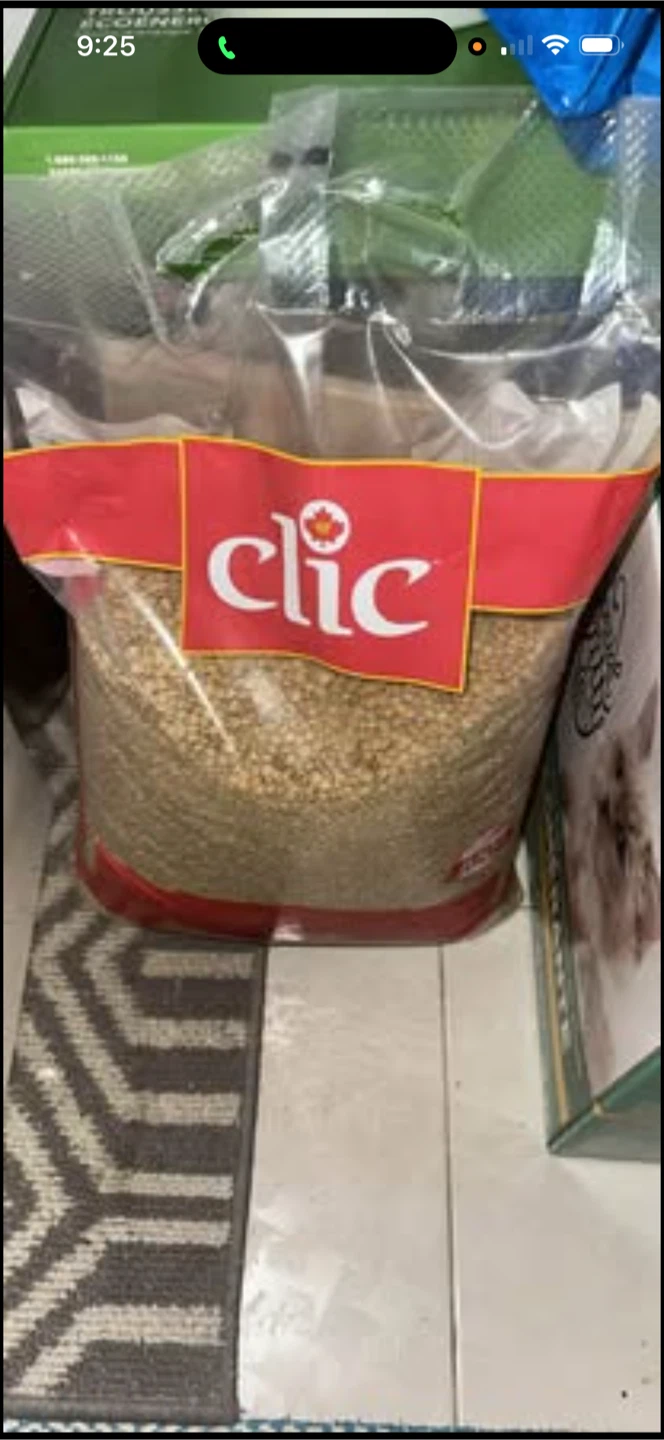 Clic Laird #1 Green Lentils 10 Kg