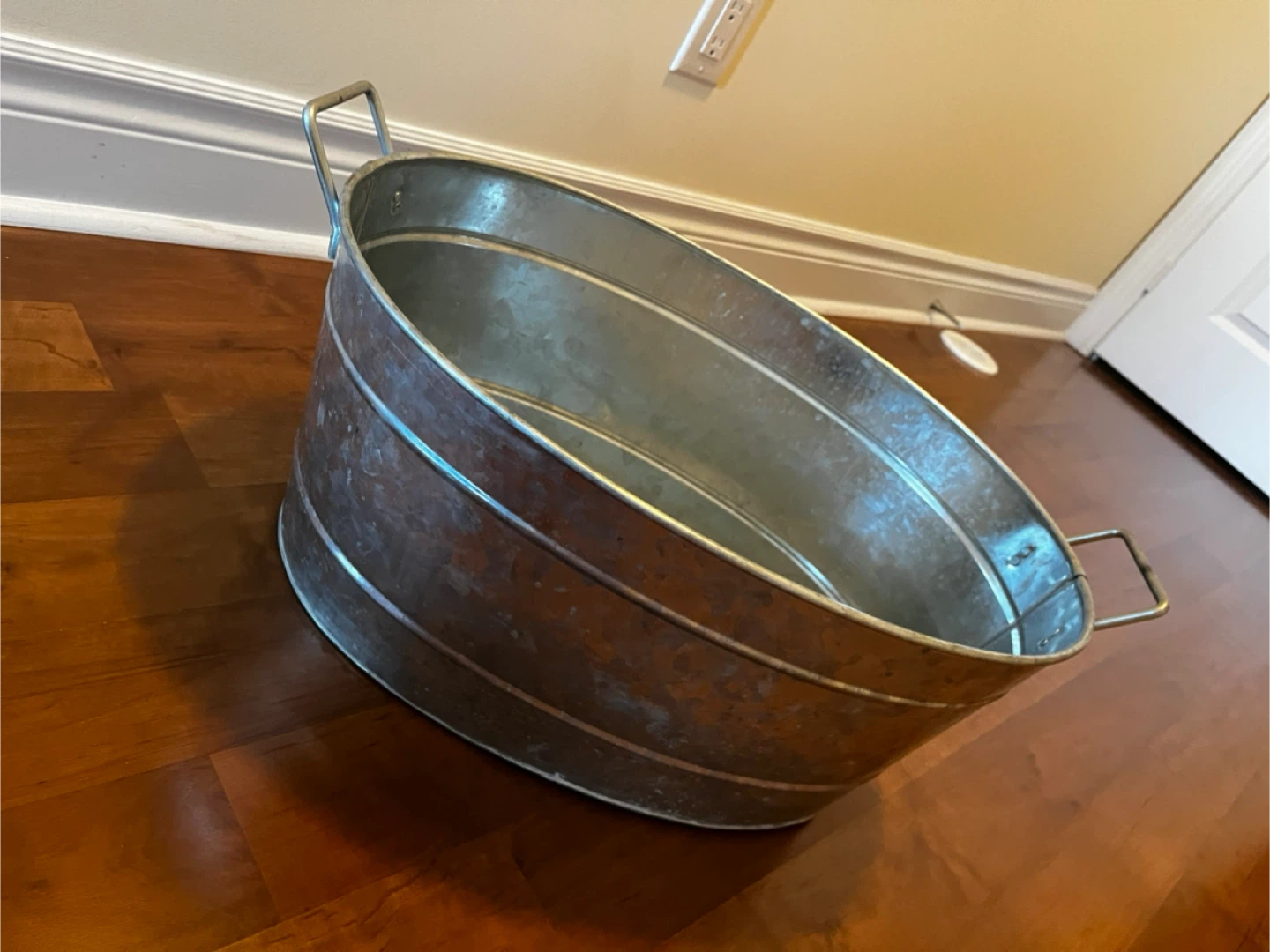 Galvanized Oval Tub with Handles - photo 2