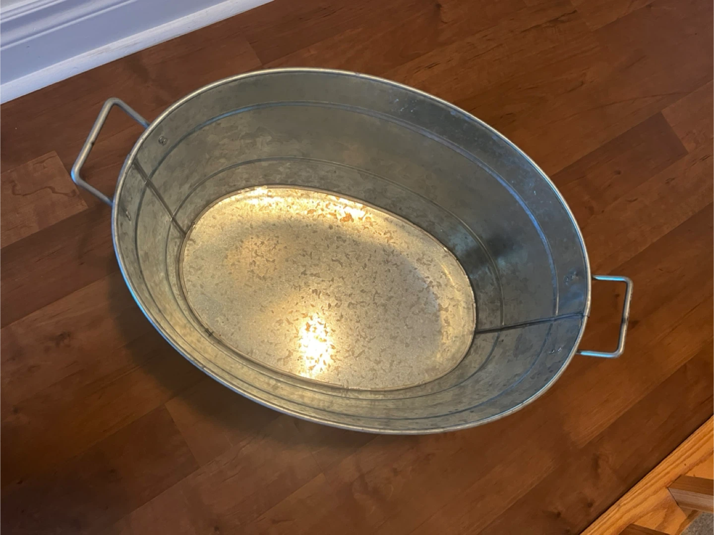Galvanized Oval Tub with Handles