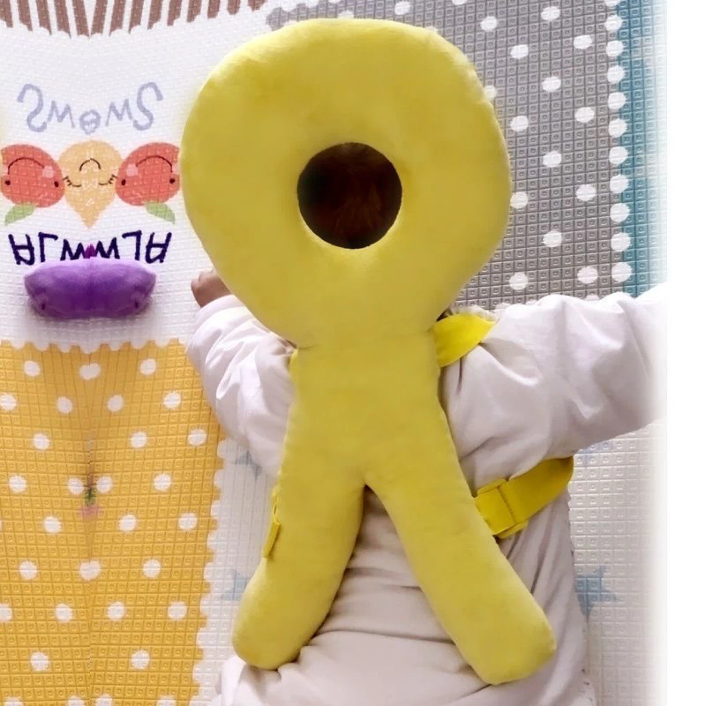 Yellow Baby Head Protection Pillow