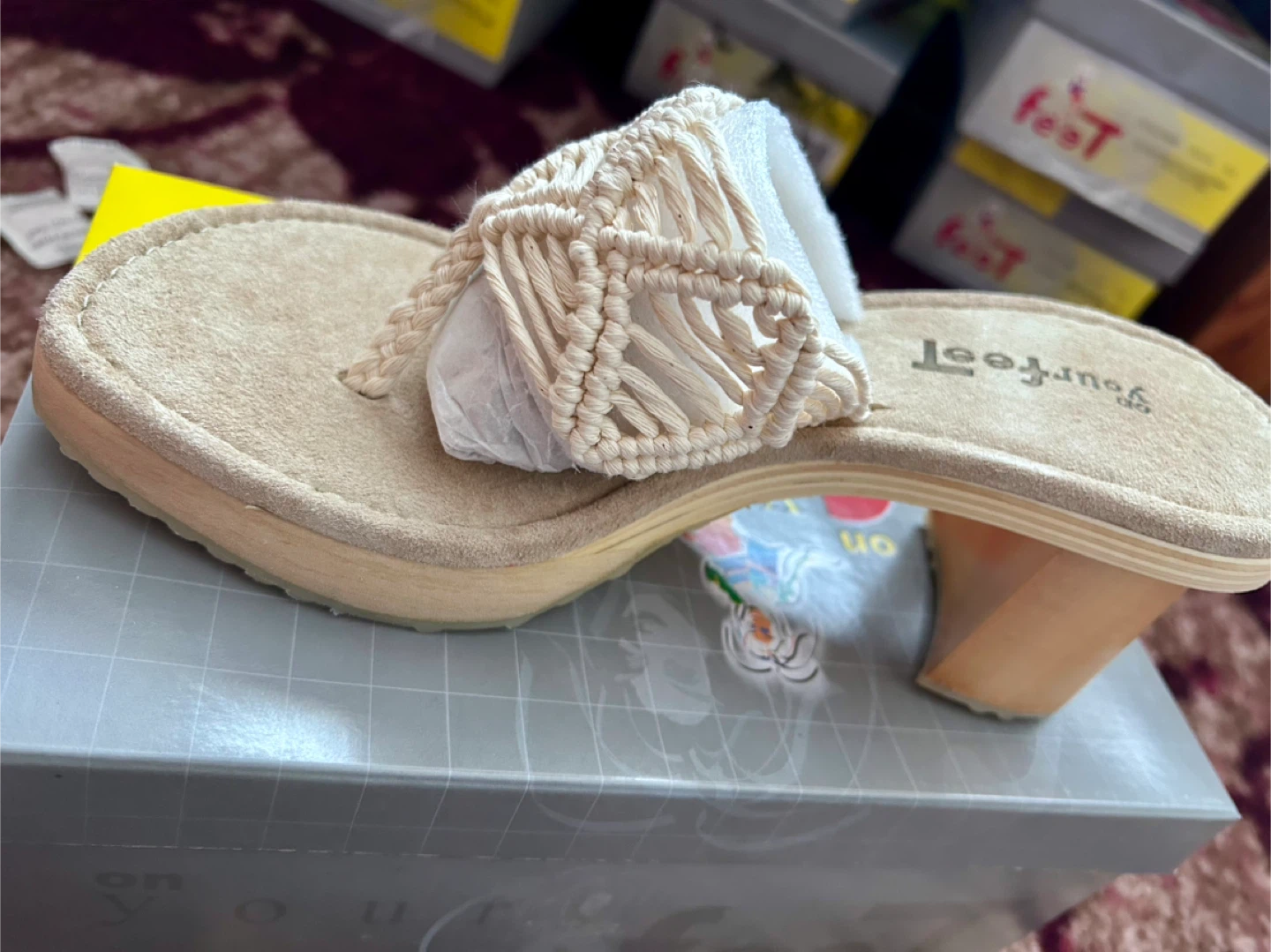 Brand new Yourfeet Women's Macrame Thong Sandals Size 7M - photo 2