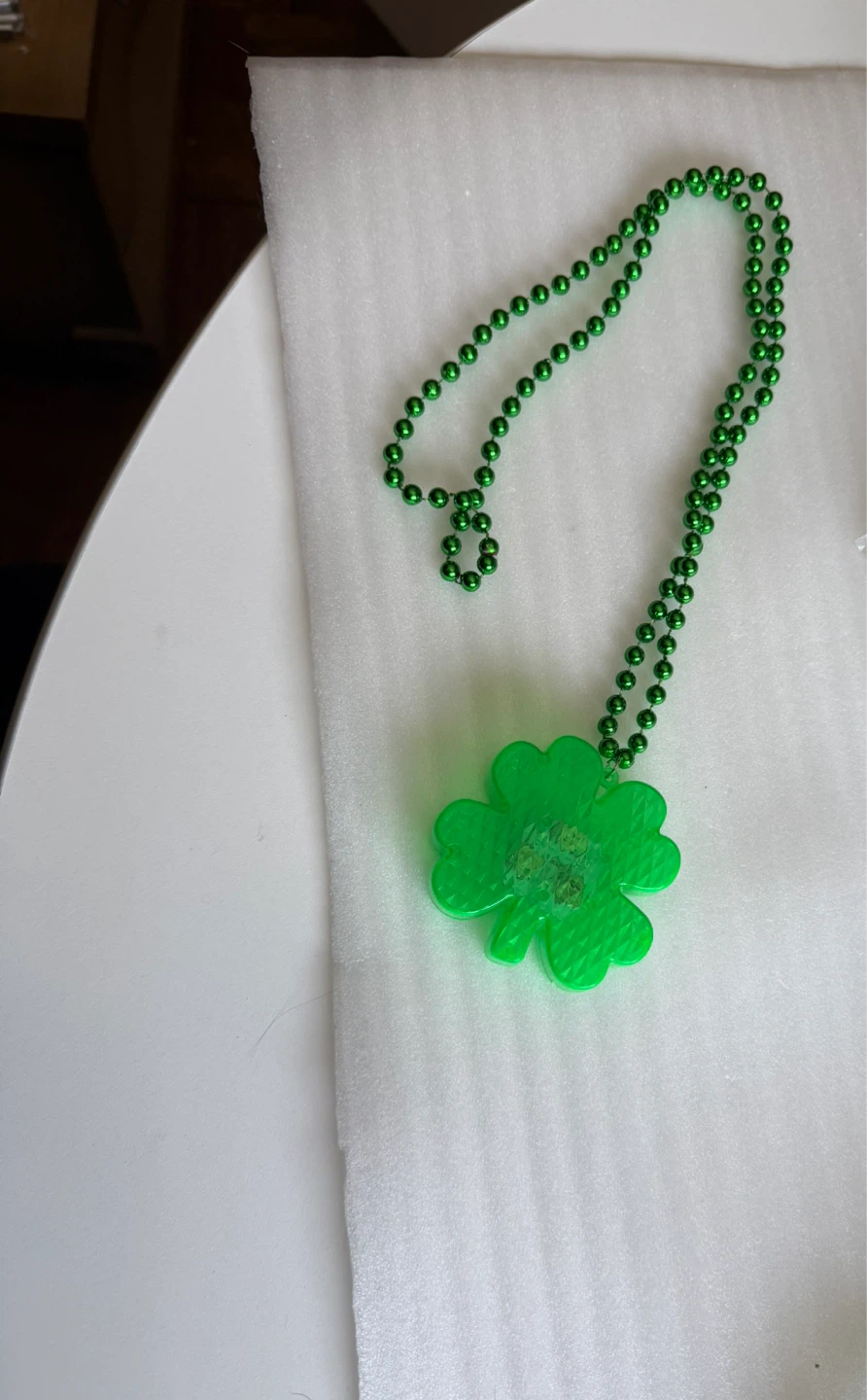St Patrick’s day light up necklace
