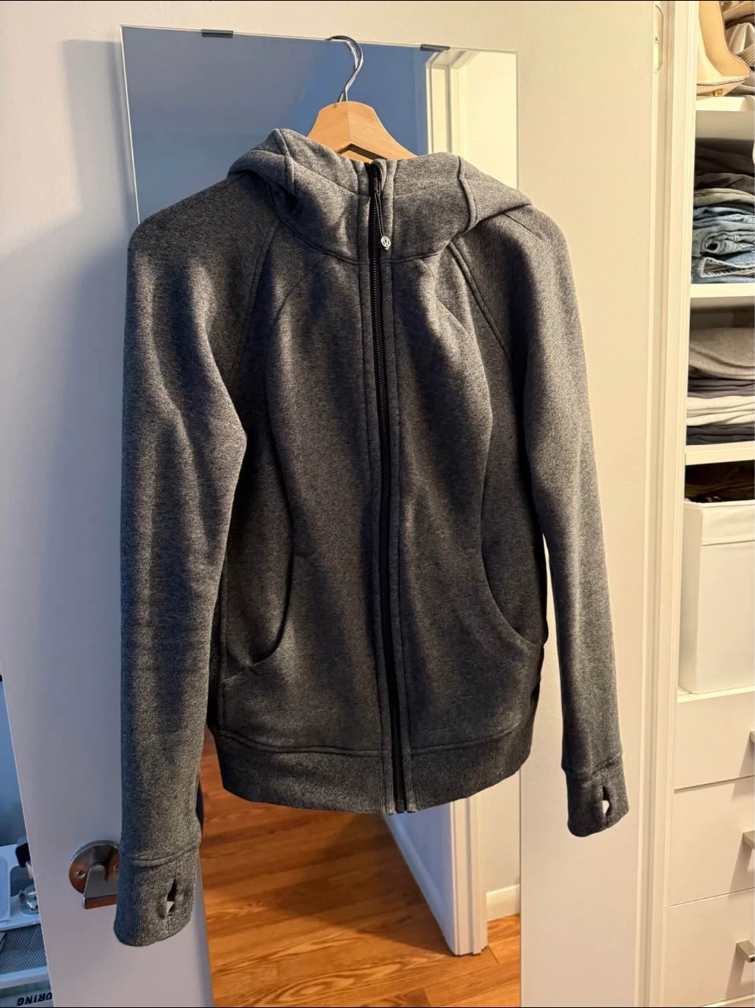 Lululemon Grey Full Zip Scuba Hoodie Jacket Size 8 - photo 3
