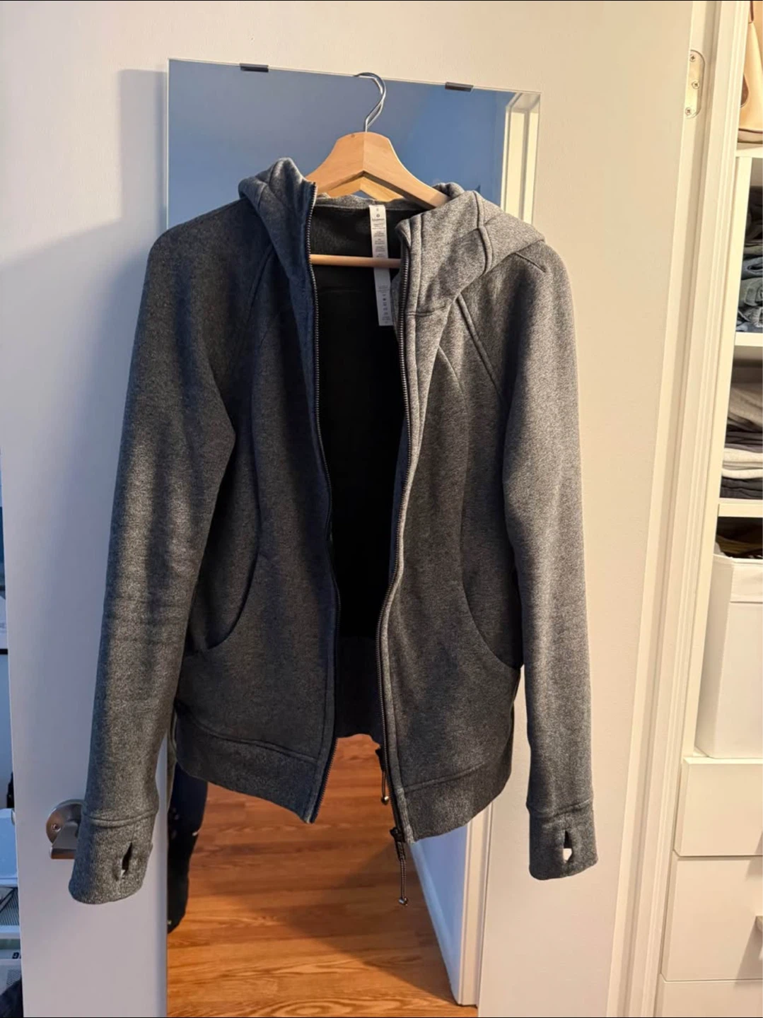 Lululemon Grey Full Zip Scuba Hoodie Jacket Size 8 - photo 4