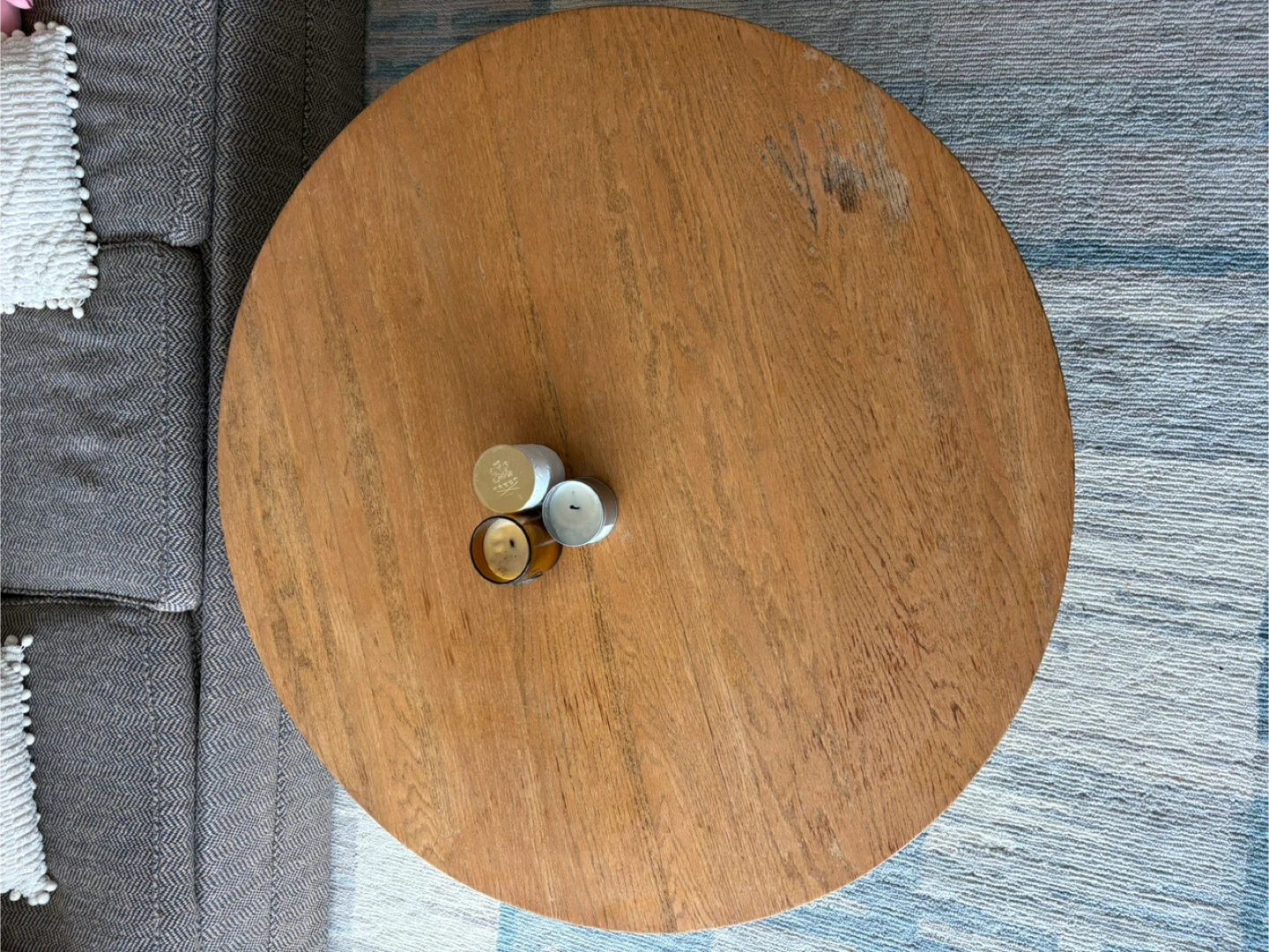 Round Wood Coffee Table - photo 2