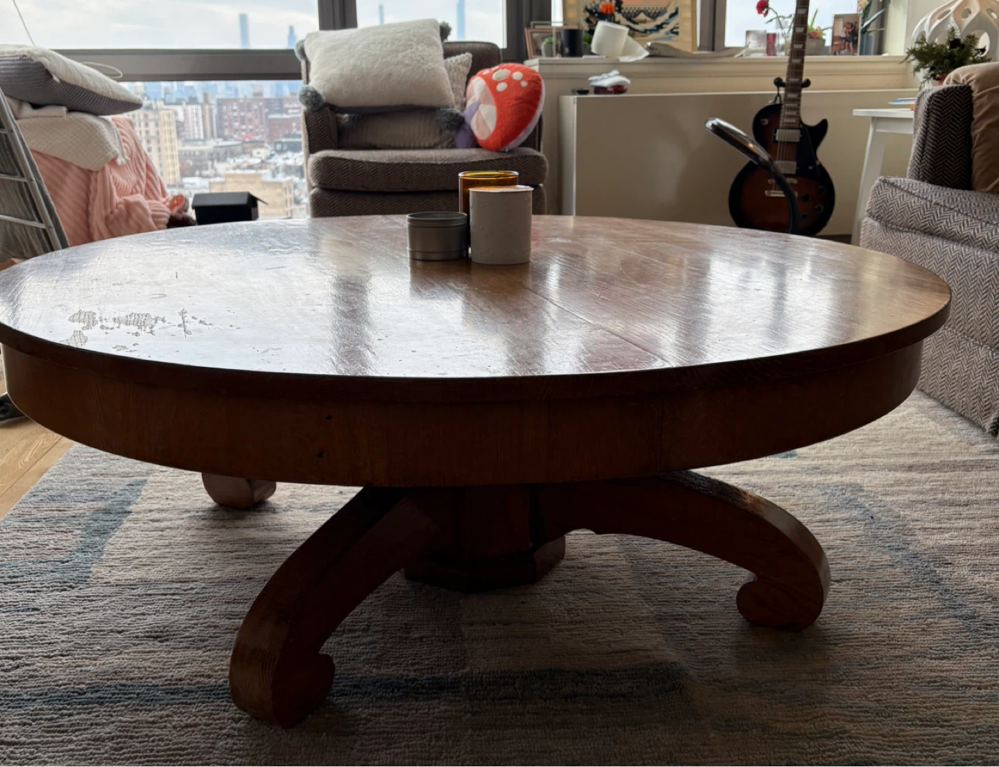 Round Wood Coffee Table