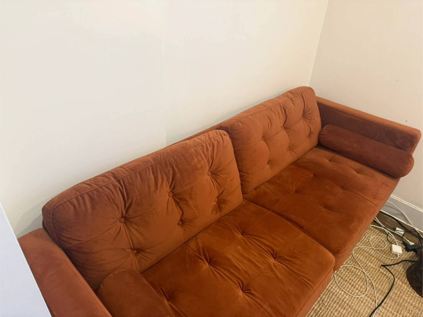 Velvet Tufted Sofa - photo 2