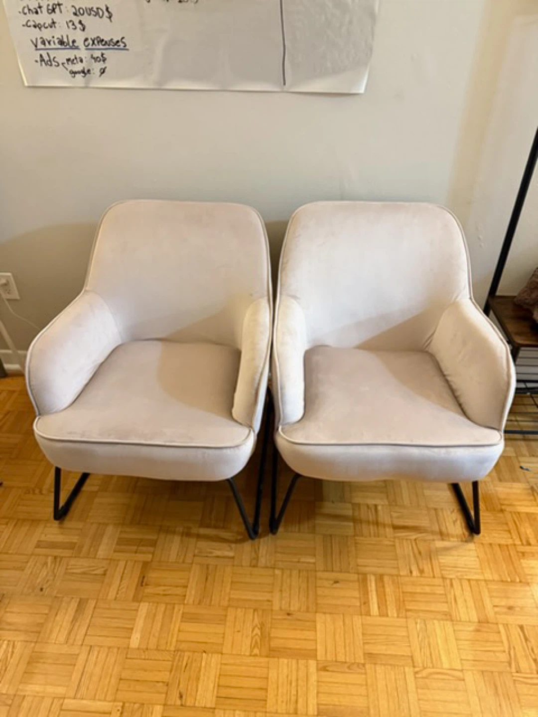 Pair of Light Beige Chairs