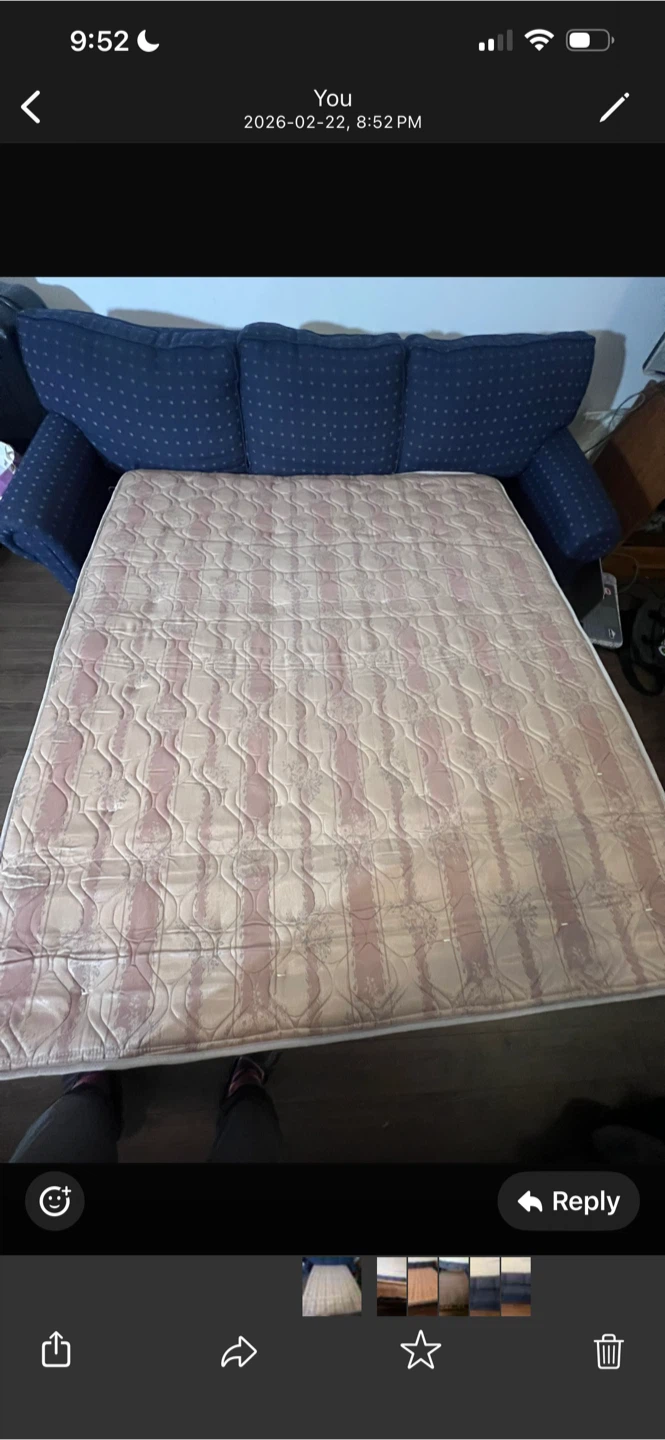 Blue Sofa Bed with Mattress -Dismantled- - photo 3