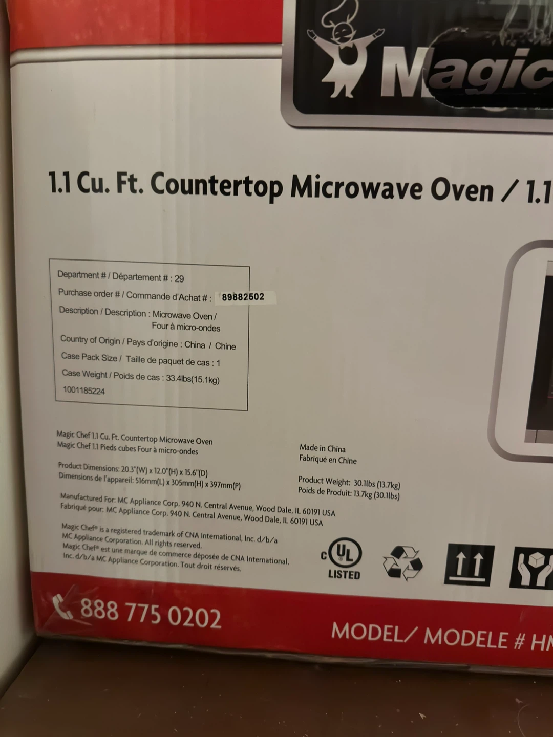 Magic Chef 1.1 Cu. Ft. Countertop Microwave Oven - photo 5