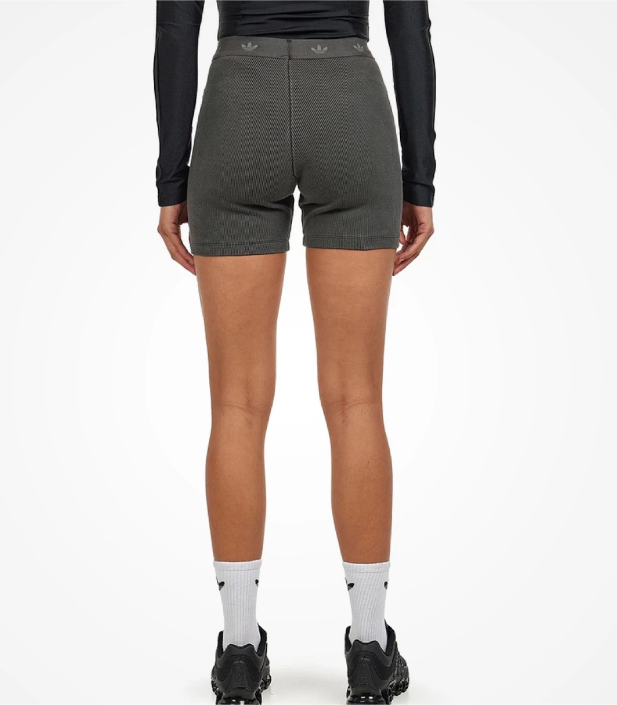 Adidas Originals Ribbed Bike Shorts Grey - photo 2