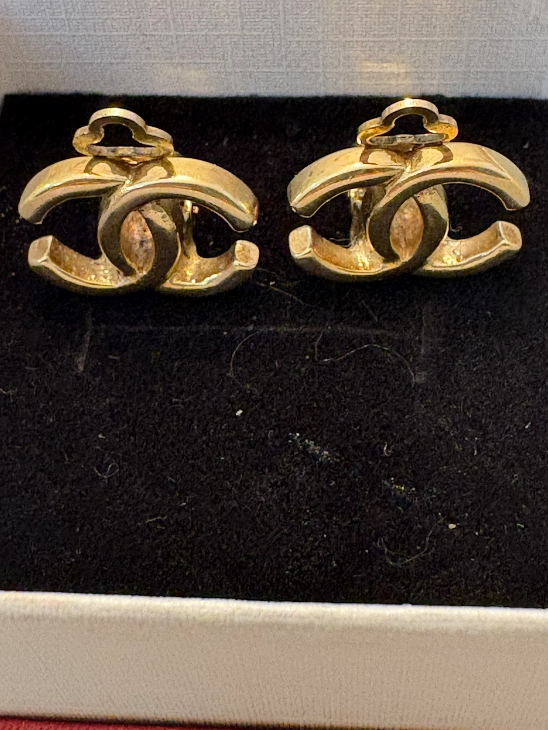 Chanel CC Clip-On Earrings Gold Tone
