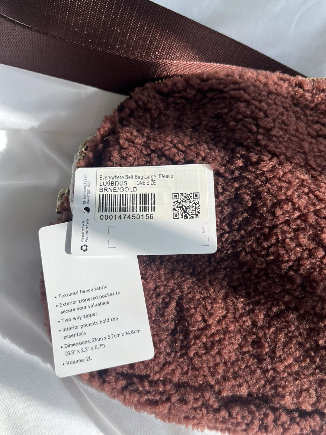Lululemon Everywhere Belt Bag Large Fleece Molleton Brindle Gold - photo 3